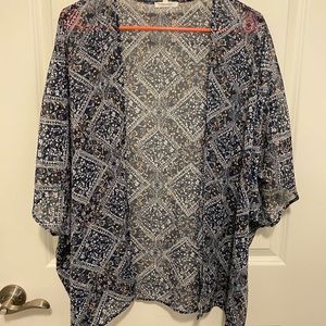 Blue kimono, can also be worn as a scarf